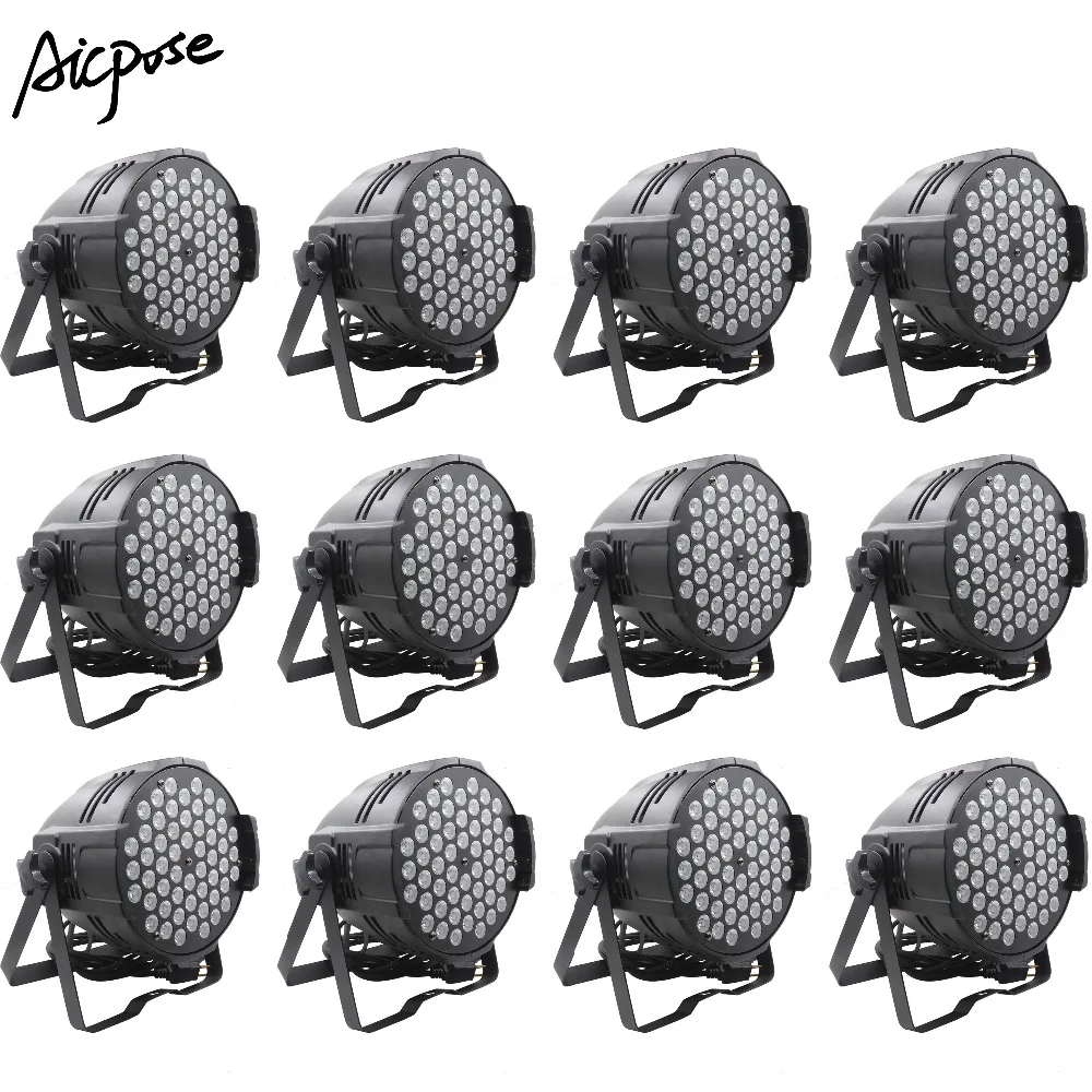 Алюминиевый Светодиодный прожектор Par 54x3W RGBW Can 64 12 шт./Лот DJ освещение для сцены |
