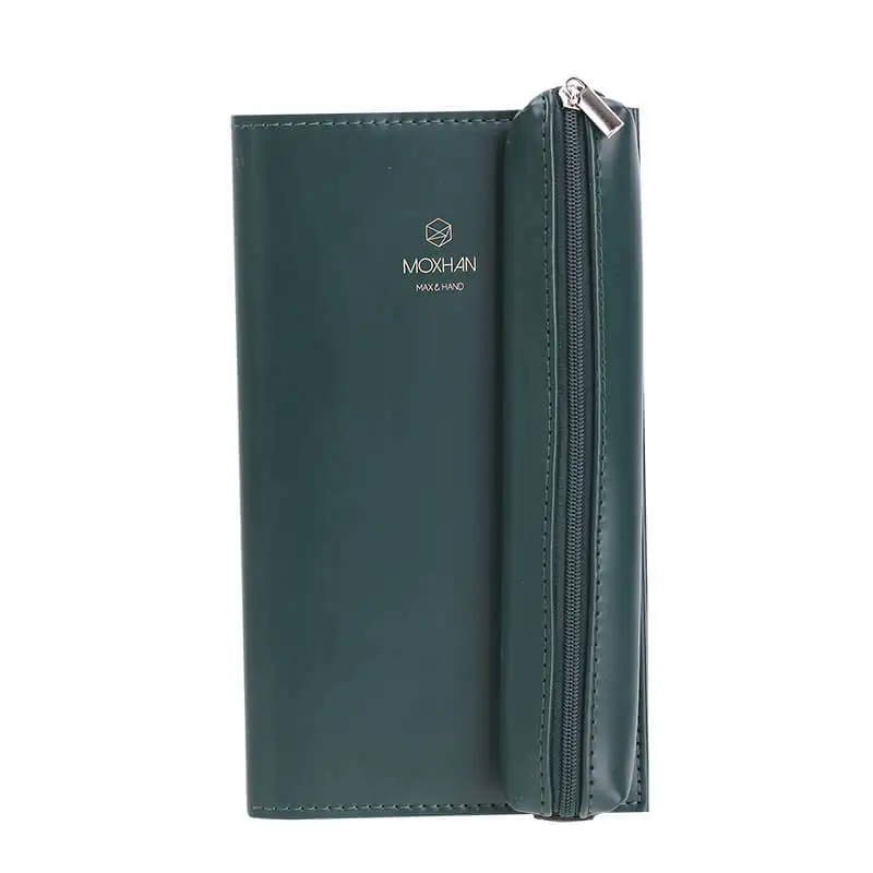 

Deli SZ600 PU Notebook account book Hand writing notebook with Pen box Brown Green colors optional 205x155mm