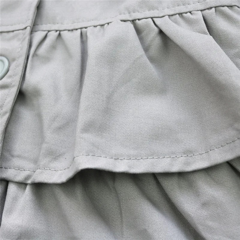 Осенне-зимний плащ для маленьких девочек ветрозащитное Пальто Куртка с