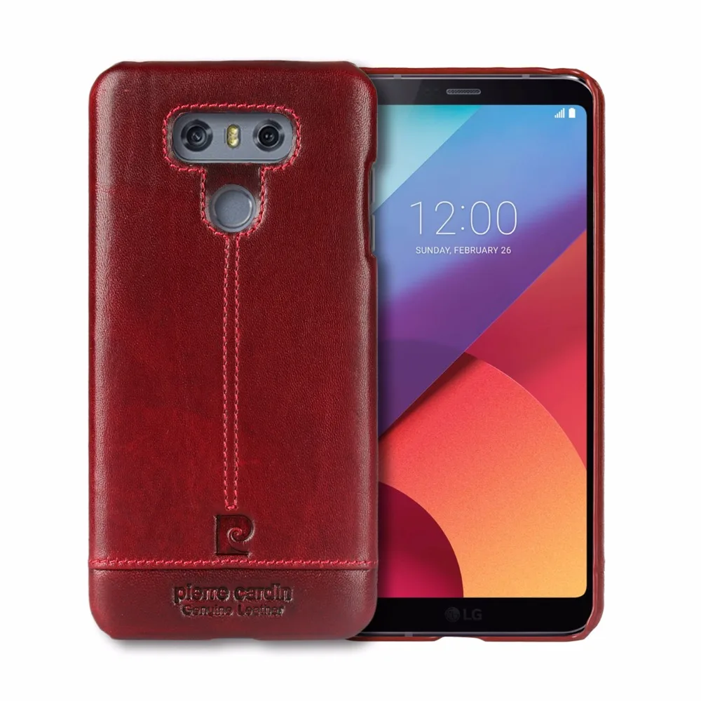 Оригинальный Pierre Cardin чехол для LG G6 Элитный бренд Пояса из натуральной кожи