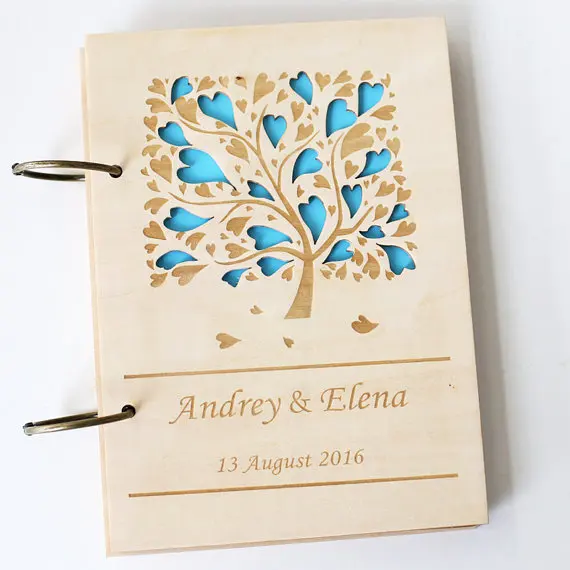 Персонализированная Свадебная Гостевая книга в деревенском стиле на заказ