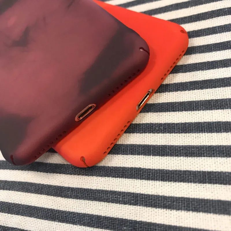 Phone case for iphone 6 6s 7 плюс мода физической Датчик температуры Изменение Цвета Крышка