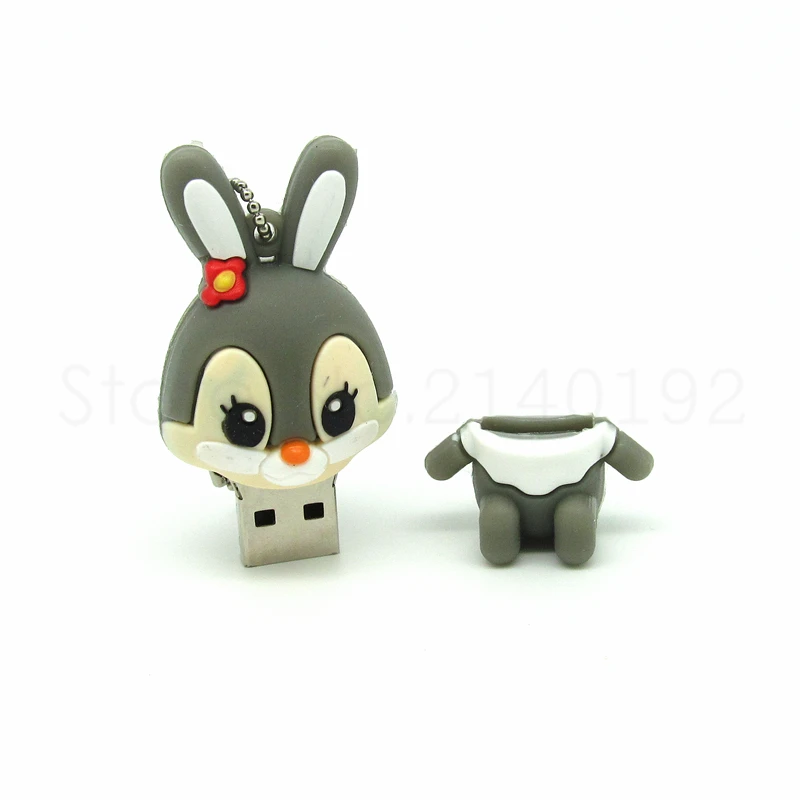 Желтый/серый/розовый кролик USB флэш накопитель u диск изобретательность и флеш