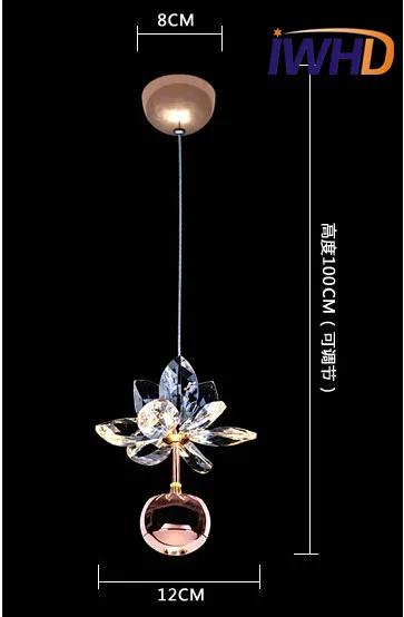 Современные хрустальные светодиодные подвесные светильники с цветами