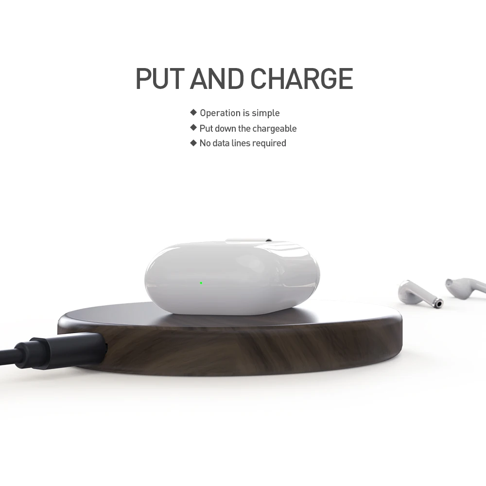 KEYSION QI беспроводной зарядный чехол для наушников AirPods роскошный Поликарбонат