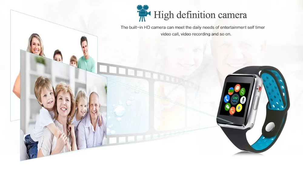 Bluetooth Смарт часы M3 с камерой Facebook Whatsapp Twitter Синхронизация SMS Smartwatch поддержка sim