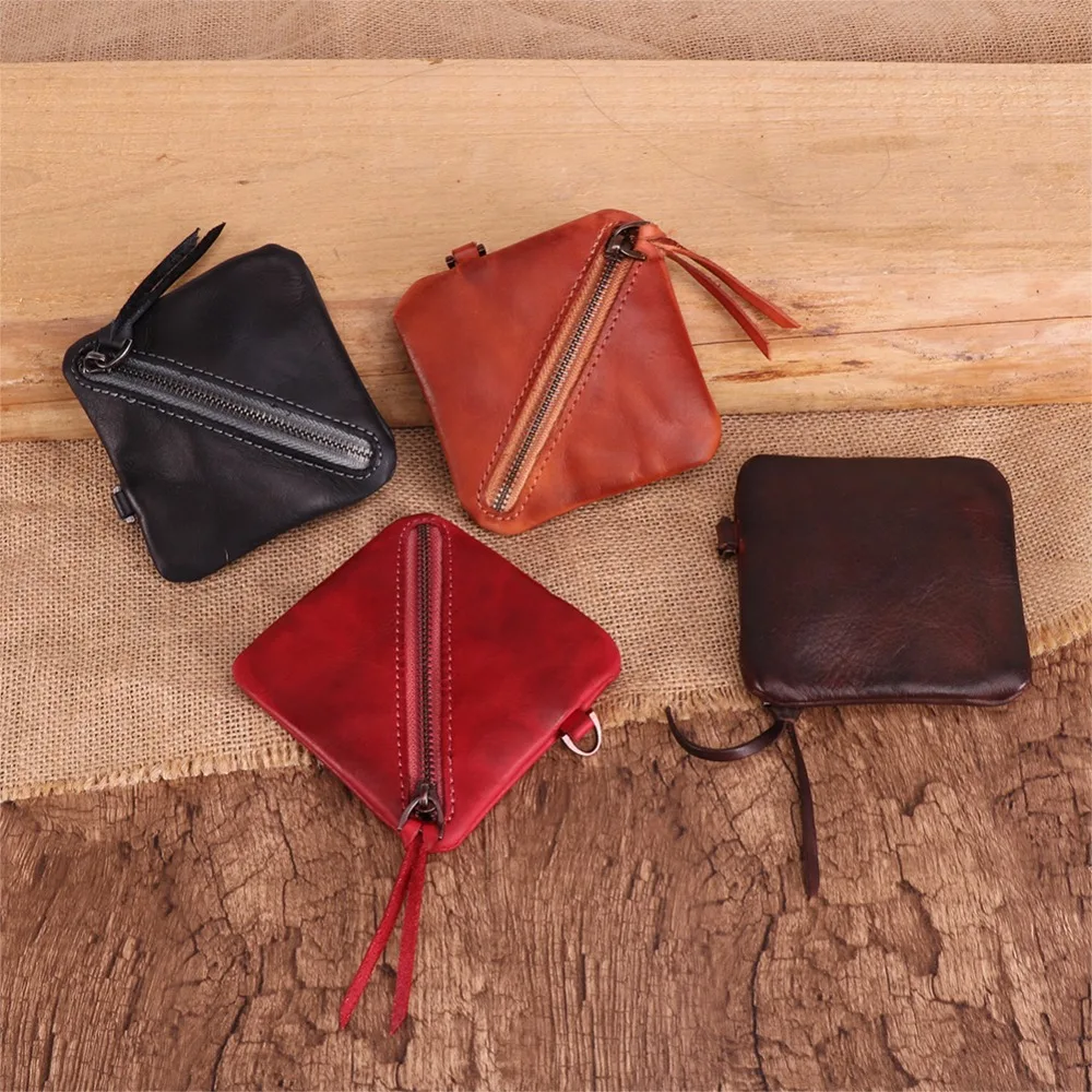 Кошельки для монет JOYIR мужчин и женщин маленькая мини сумка из натуральной кожи