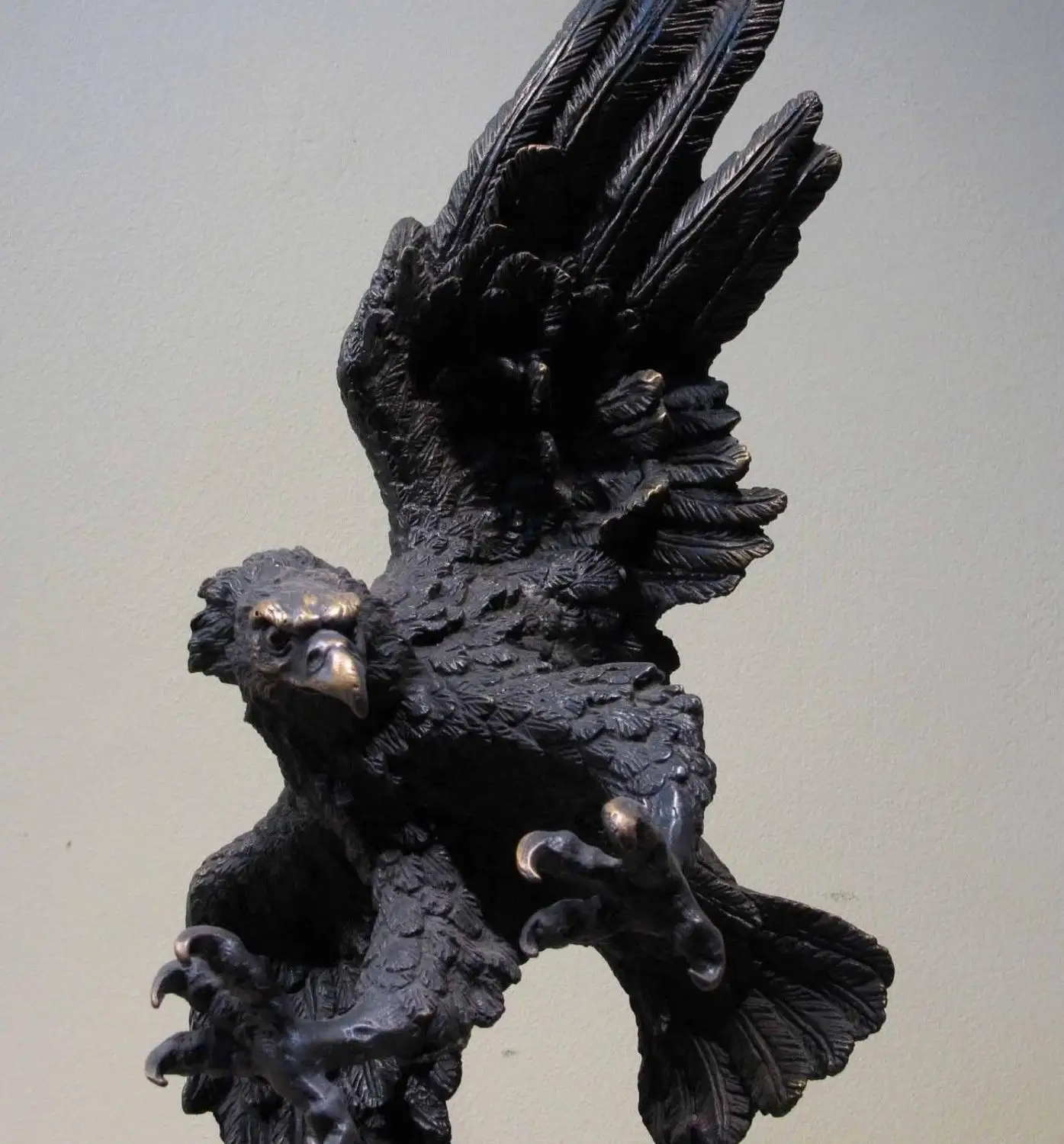 ZSR художественный Декор медный бронзовый мраморный основа Статуэтка Аравия Орел