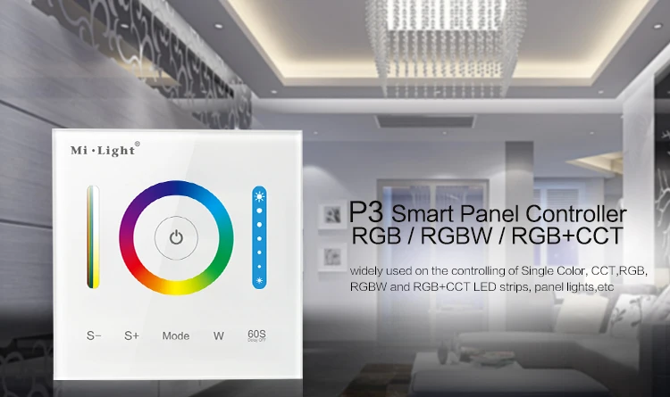 DC12v 24v Mi светильник P3 панель контроллер RGB RGBW + CCT светодиодный сенсорный