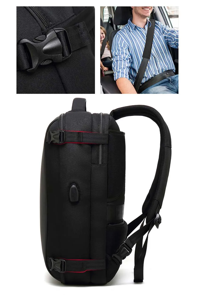 Мужской рюкзак, большая емкость, usb зарядка, Mochila, мужской, Противоугонный, без ключа, TSA замок, дизайн, бизнес рюкзак для ноутбука, дорожная сумка