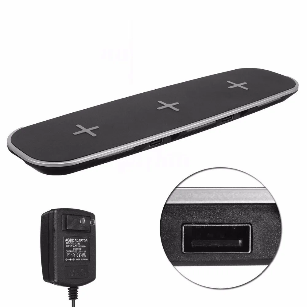 Qi Беспроводной Зарядное устройство для huawei P30 Pro samsung Galaxy S10 плюс Быстрая зарядка USB