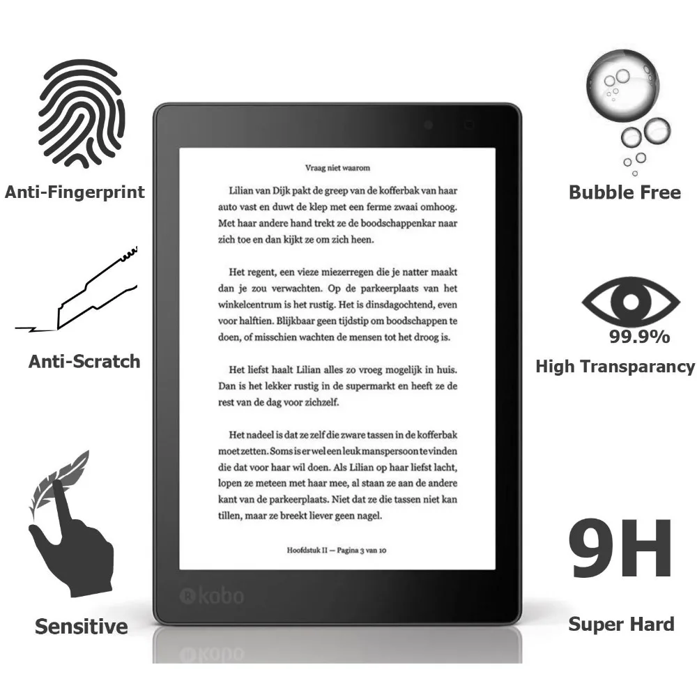 Взрывозащищенная защитная пленка для экрана Kobo Aura One 7 8 &quotиз закаленного стекла e