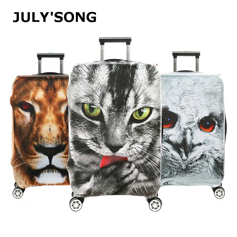Защитный чехол JULY'S SONG Suit, 18-32 дюйма, аксессуары для путешествий, водонепроницаемый чехол для багажа, эластичный чехол на колесиках