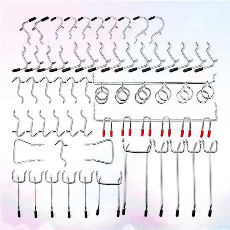 52 шт. металлические крючки Pegboard Крючки Pegboard вешалки для работы хранение в магазине подвесной инструмент гараж