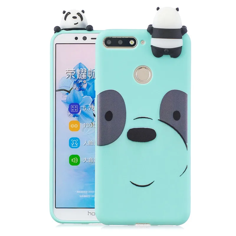 Мягкий Силиконовый ТПУ чехол 3D для телефона Huawei Y7 2018 Fundas милый мультяшный Prime Etui |