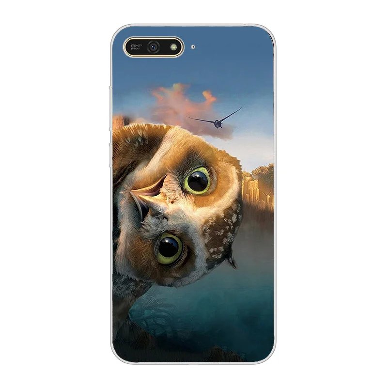 ciciber Cover For Huawei Y9 Y7 Y6 Y5 Y3 Prime Pro 2018 2017 2019 Phone Cases Soft TPU Cute Animal Butterfly Owl Shell Coque Capa |