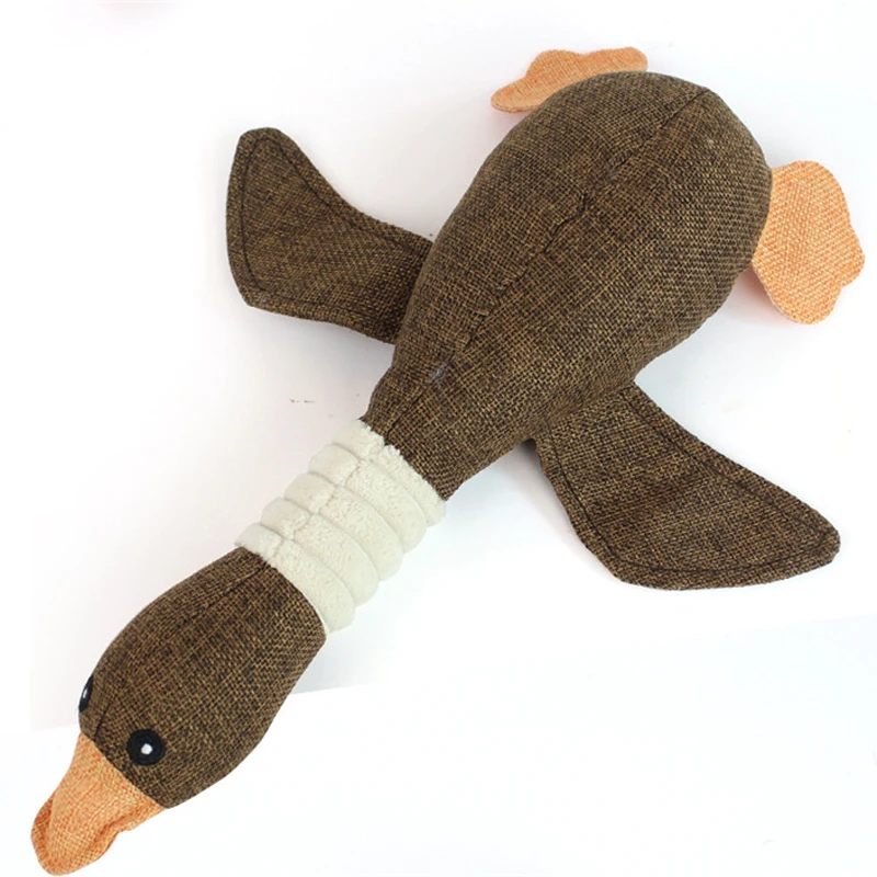 Мультяшная парусиновая игрушка для собак милые большие гуси звуковые игрушки