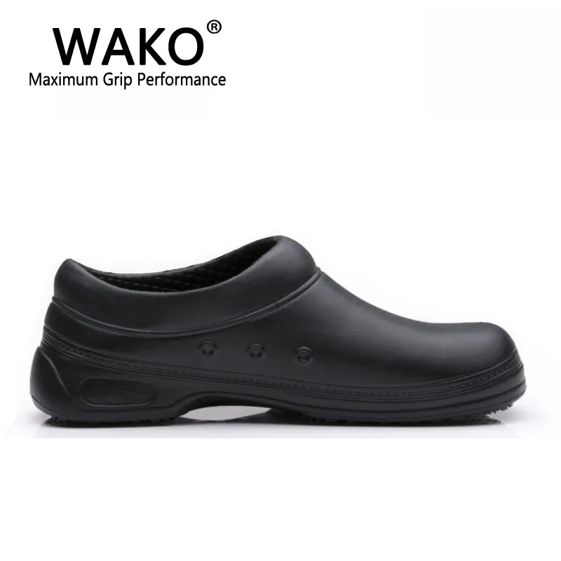 WAKO/Мужская обувь для шеф-повара; мужские сандалии для кухонных работников; очень Нескользящая Мужская обувь; черная обувь для повара; безопасные Сабо; размеры 36-45