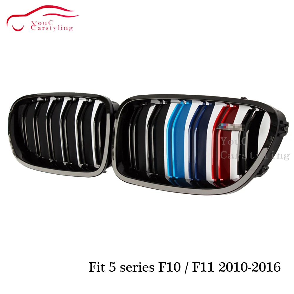 2-slat M color ABS решетка для BMW 5 Series F10 F11 передний бампер почек сменный радиатор 2010 - 2016