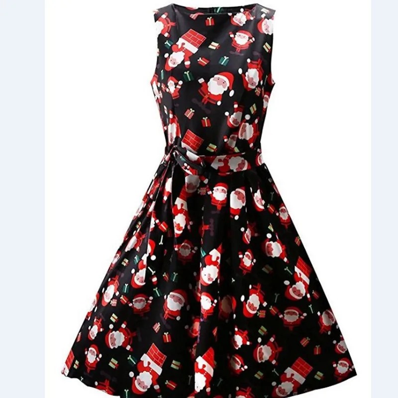Новинка 2018 Брендовое женское платье Санта Клауса на Хэллоуин винтажное А силуэта