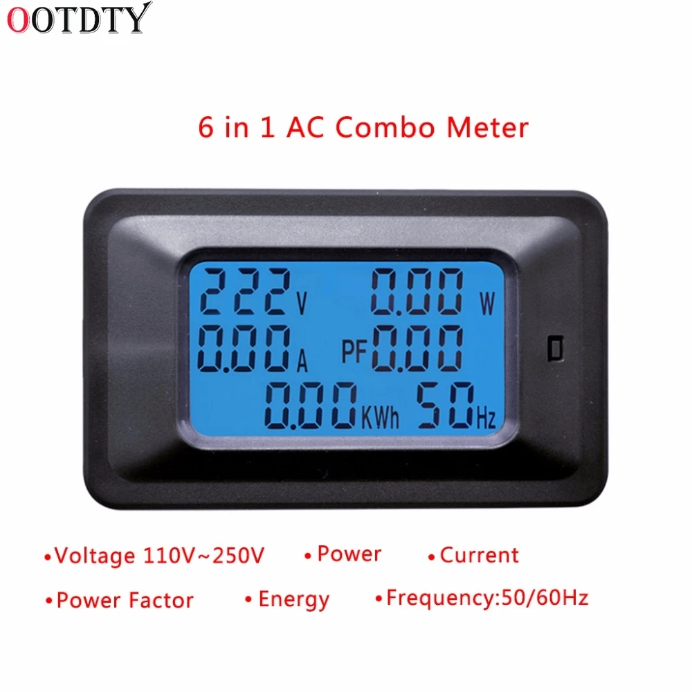 20A/100A AC lcd цифровая панель мощность Ватт метр монитор напряжение кВт-ч вольтметр Амперметр тестер инструменты