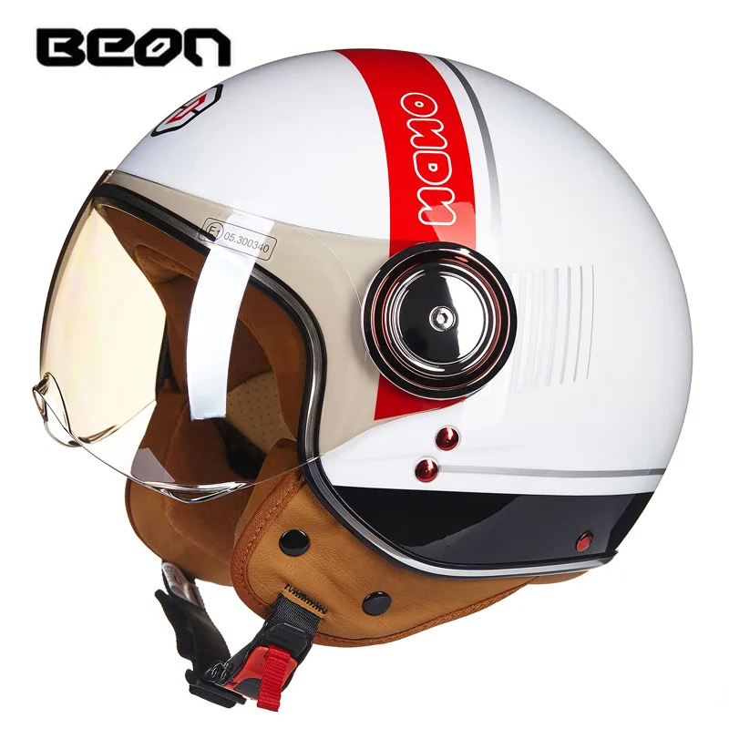 Мотоциклетный винтажный шлем для мотокросса Jet Casco Capacete с открытым лицом 3/4