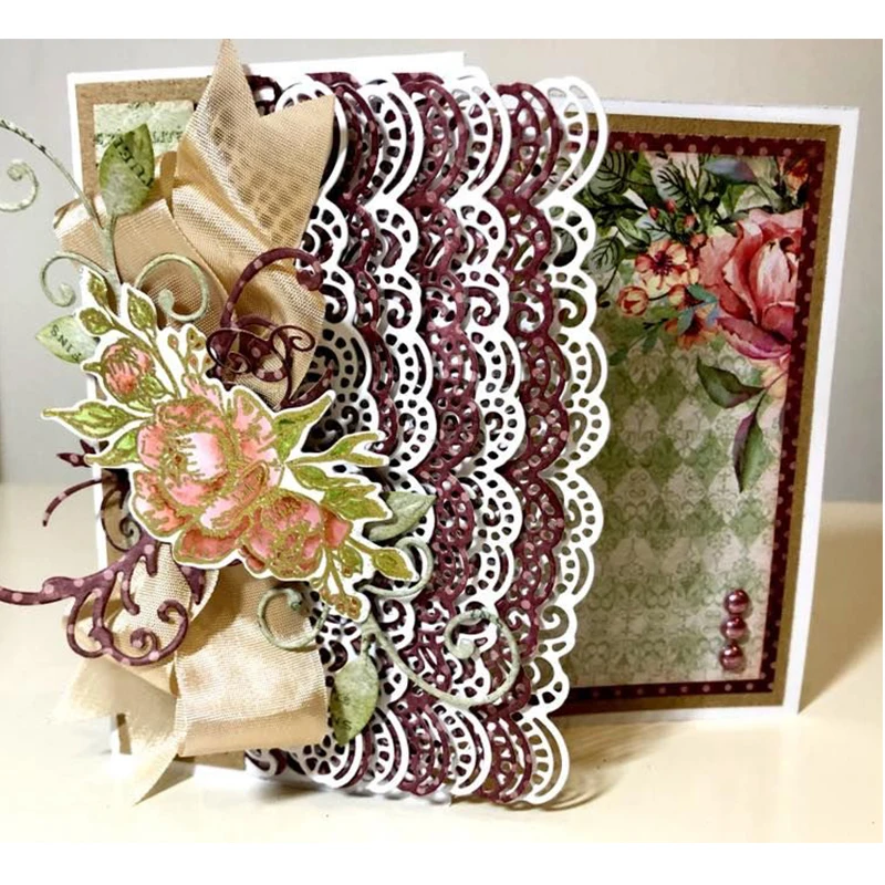

Lace Flower Border Metal Cutting Dies For DIY Scrapbooking Embossing Paper Cards Making Decorative Crafts Supplies New 2019 Dies