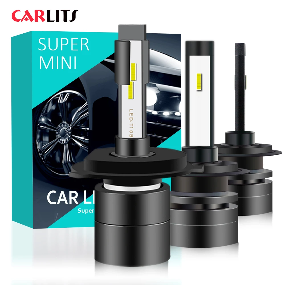 Автомобильные лампы CARLITS H4 H1 LED H7 9005 9006 H11 HB2 HB4 фары 2 шт./лот 60 Вт 8000Lm 12 В 8000 К 6500 4300 3000