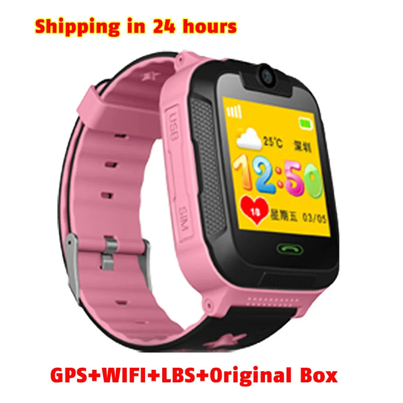 Розовый TD07S 3g gps трекер умные детские часы детские gps WiFi с трекером SOS Smartwatch для IOS Android умные часы детские - Цвет: Розовый