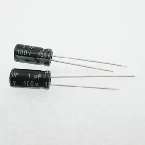 20 шт.лот 1 мкФ 100 в алюминиевый электролитический конденсатор 5*11 электролитический конденсатор 100 в 1 мкФ