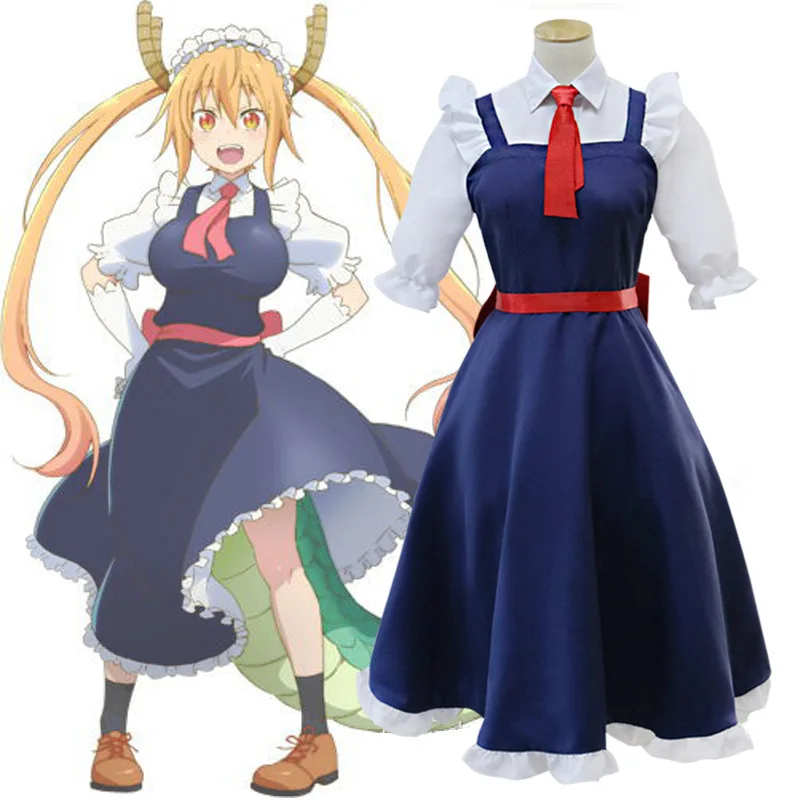

Miss Kobayashi's Dragon Maid Tohru Cosplay Costume for Women Kobayashi San Chi No Maid Uniforms Costume