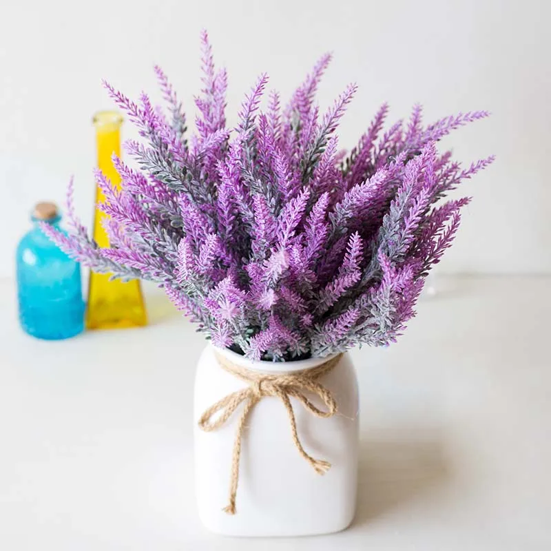Лучший искусственный цветочный горшок с имитацией лаванды для украшения сада