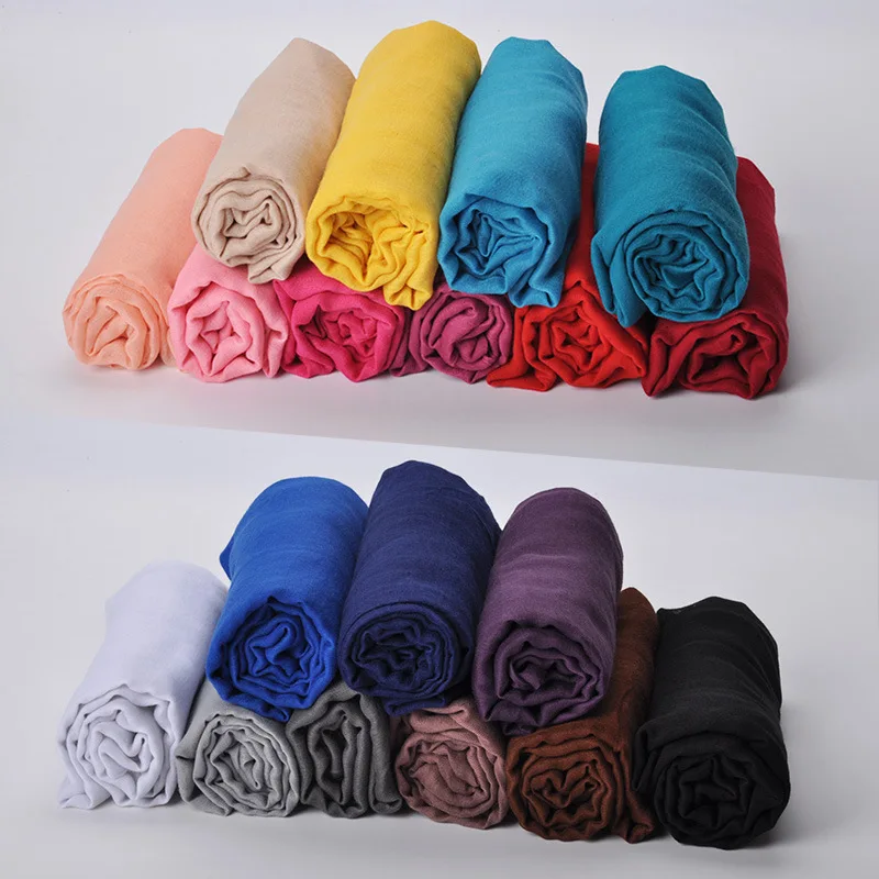 Женский хиджаб FOXMOTHER фиолетовый/розовый простой мусульманский зимний шарф 2018 |