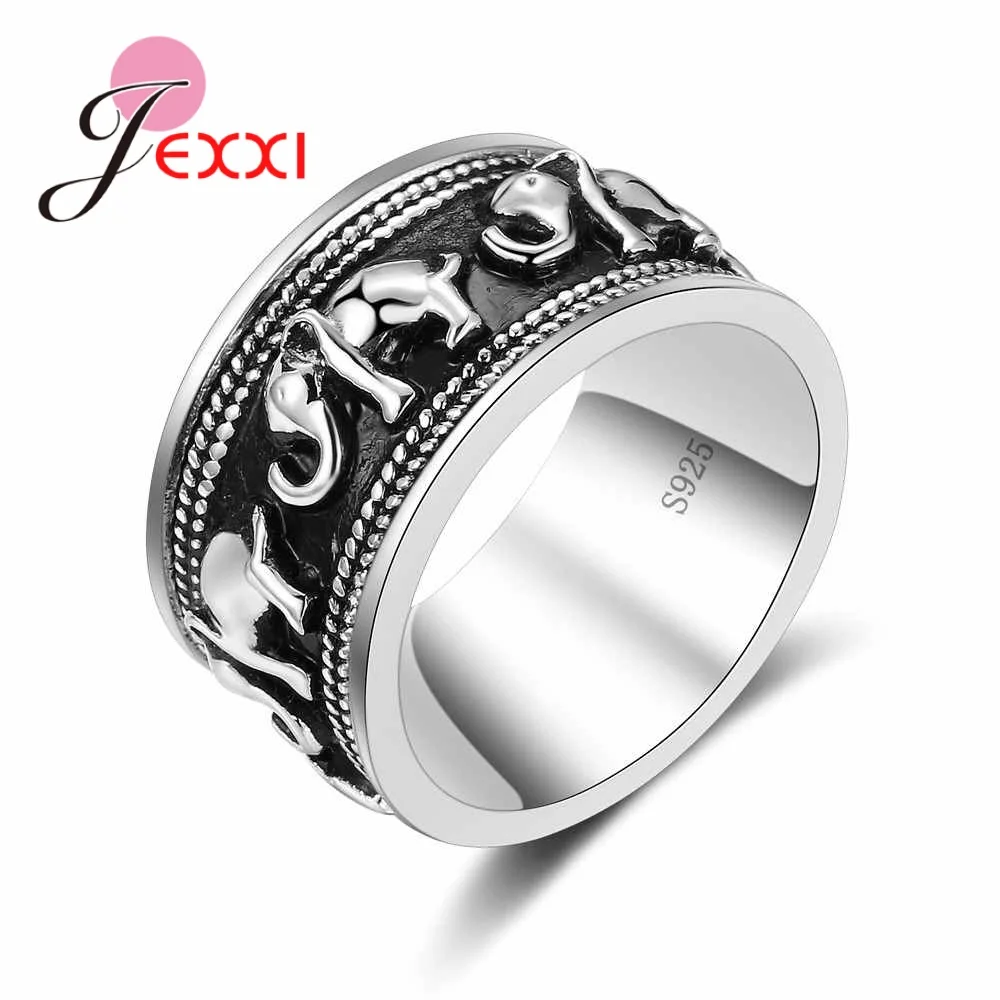 

Original 925 Sterling Silver Rings Women Lovely Elephant Animal Engagement Wedding Band High Quality Party Jewelry Anillos