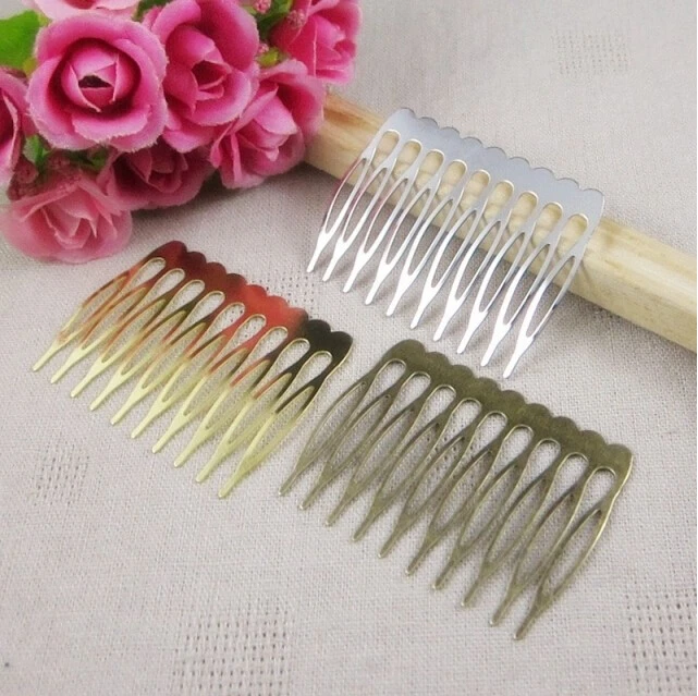 

5pcs/lot 5/8/10 Teeth Bridal Hairpins Hair Combs Gold/Silver/Bronze Color Hair Comb for DIY Jewelry Findings & Components