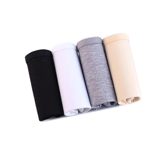 4pcs-A001-1-11 4 шт./лот, женские сексуальные трусики, Calcinha, хлопковые дышащие трусы, нижнее белье размера плюс S-3XL, однотонное нижнее белье, бесшовные трусики - Цвет: 4pcs-A001-1-11