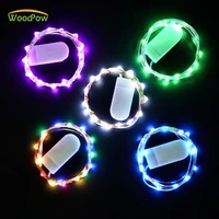 woodpow 1m 2m 3m waterproof graland led string cooper wire fairy light cr2032 battery christmas tree wedding party decoration