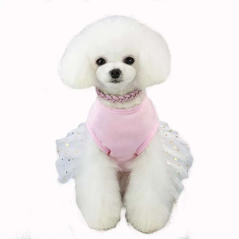 Летом и весной собачьей платье собака одежда для маленьких собак юбка принцессы