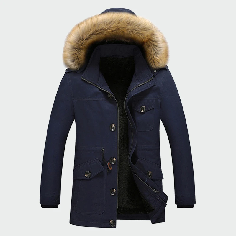 

2019 New Men Overcoats Mens Brand Clothing Winter Men's Thick Coats Warm Male Jackets Padded Casual Hooded Thermal Parka M-5XL