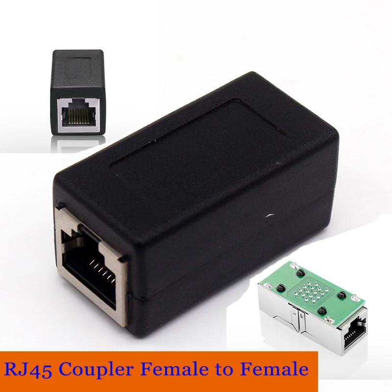 10 шт./лот коннектор RJ45 гнездо-гнездо Cat7/6/5e Ethernet-адаптер 8P8C Сетевой удлинитель