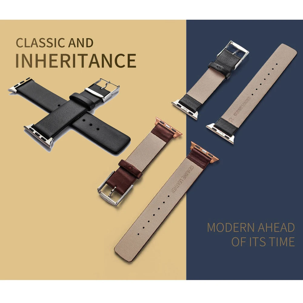 Ремешок из натуральной кожи для Apple watch band 42 мм 38 44 40 correas Iwatch series 4 3 2 1 ремешок часов