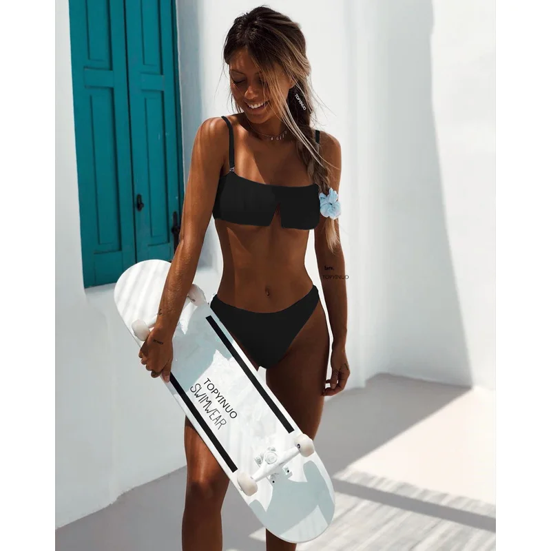 Swimming Suit For Women Strap Bikini 2020 Mujer Sexy Split Swimwear Two Piece Separate Swimsuit Push Up Set | Женская одежда