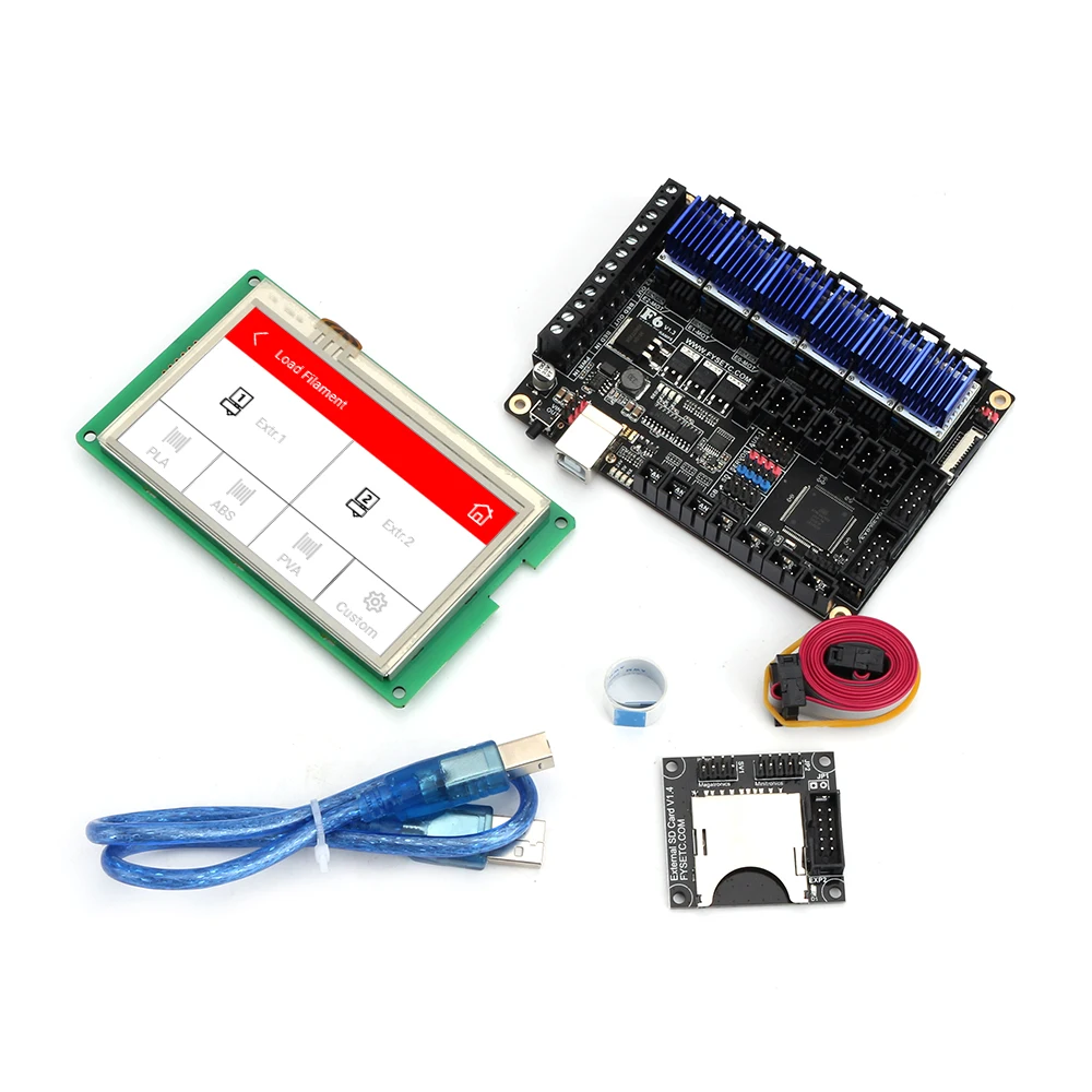 FYSETC F6 V1.3 все-в-одном материнская плата+ 6 шт. TB67S109 Stepsticker S109 Драйвер шагового двигателя+ 4," дюймовый сенсорный экран