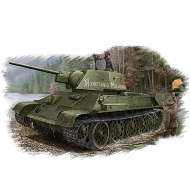 Советская T 34/76 (1943 Тип 112 заводского производства) Танк 84808 колесница модель 1/48