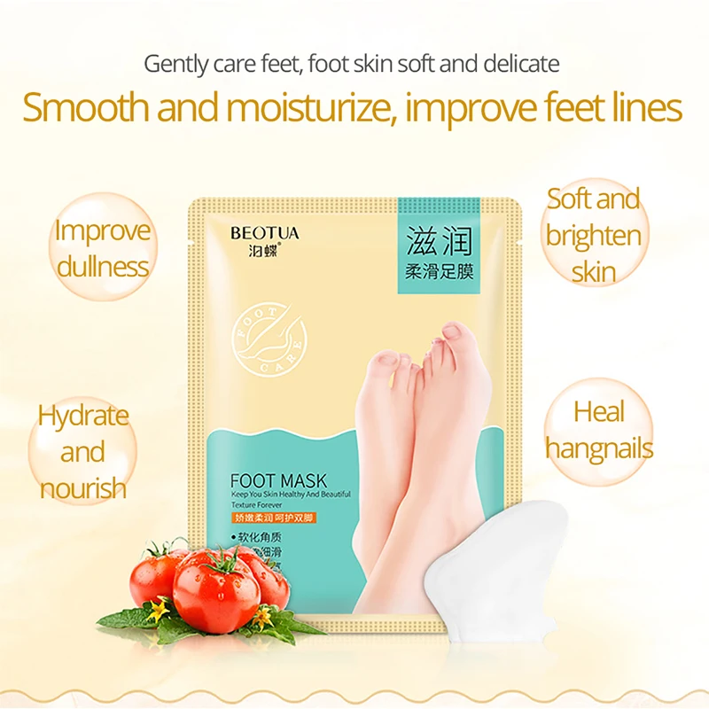 BEOTUA Baby Foot Отшелушивающий обновляющий маска для ног пилинг омертвевшей кожи кутикулы пятки носки Гладкий увлажняющий педикюрный крем 1 пара = 2 шт