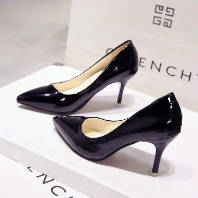 European and American style 2019 New Korean fashion versatile pointed high heels. | Обувь