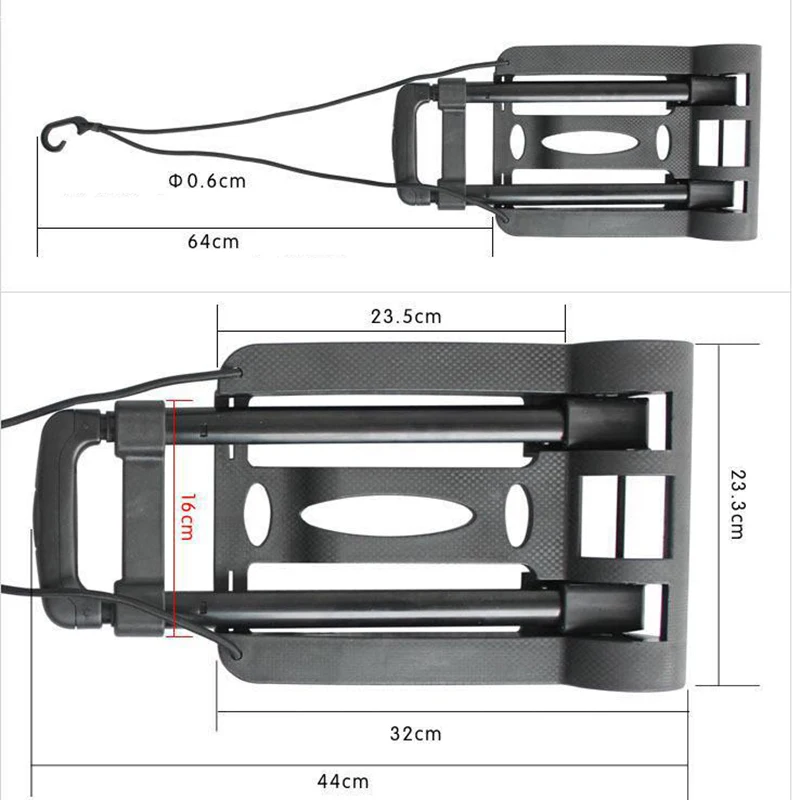 Складная портативная тележка для багажа миниатюрный чехол из алюминиевого