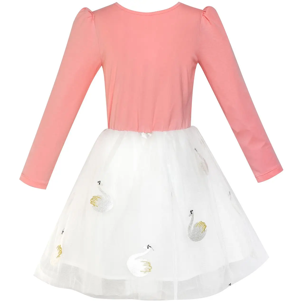 Sunny Fashion платья для девочек новогодние костюмы Румянец Розовый Длинный рукав