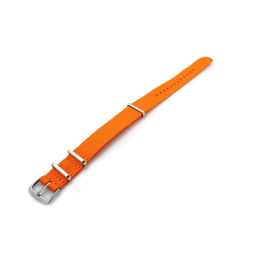 Orange 18/20/22 см в тканевой нейлоновой cambos полосы Прочные часы ремешок для часов с плетеными бретельками полосы пряжки ремня ремешок для наручных часов - Цвет ремешка: Orange