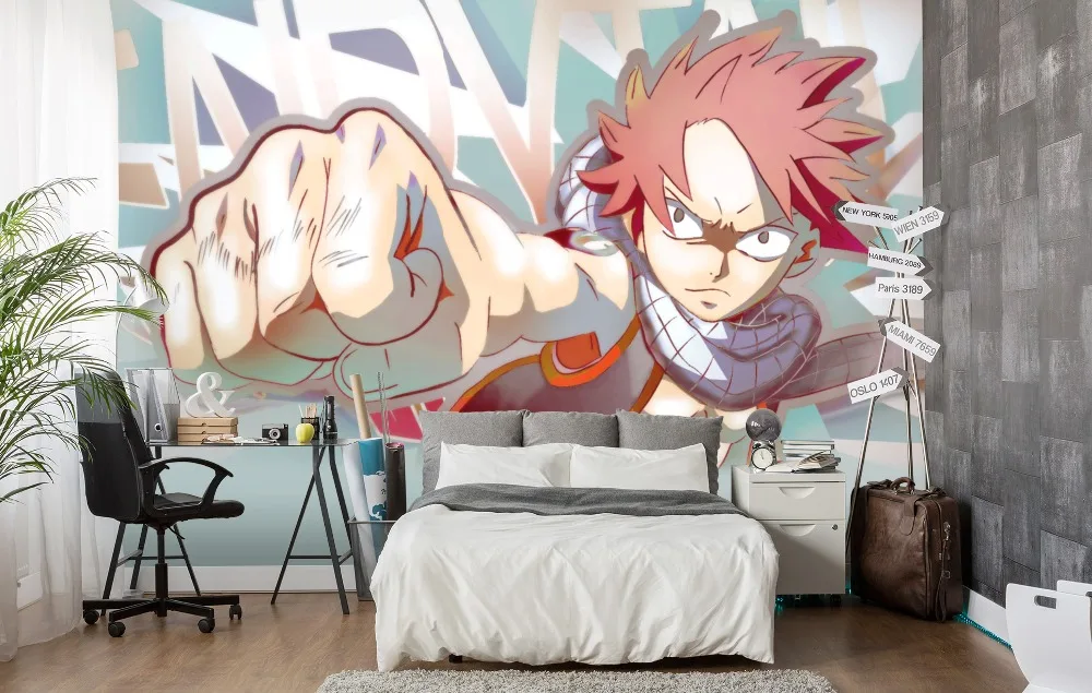 

[Self-Adhesive] 3D Fairy Tail 16 Japan Anime Wall Paper mural Wall Print Decal Wall Murals